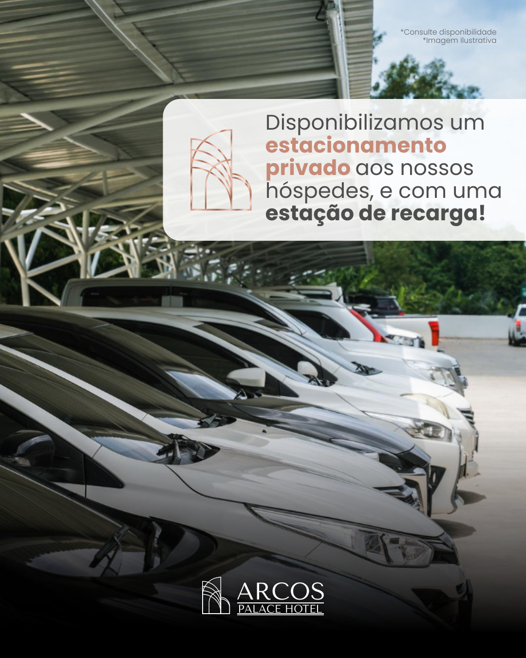 Notícia-estacionamento-privado-com-estacao-de-recarga-ArcosPalaceHotel